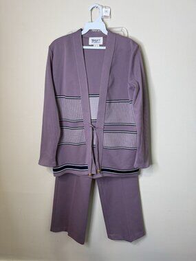 Vintage 70s Pant Suit Set 2 Piece Pants Vest Wide Leg Disco Hippy USA